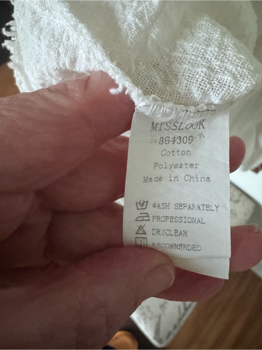 MISSLOOK White Gauze Tunic Top - Picture 6 of 6